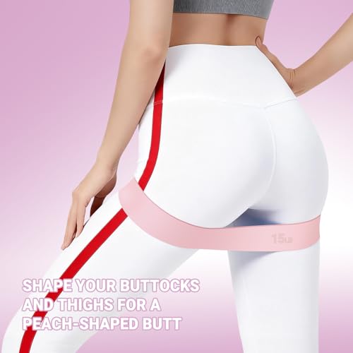 Resistance Bands for Working Out - 2/3/4 Pack Elastic Loop Exercise Band Set 15 25 35 50 lbs, Strength Training Stretching Home Gym Workout Bands for Pilates Yoga Leg Glute Arm Workout for Women Men - size: 4 Pack