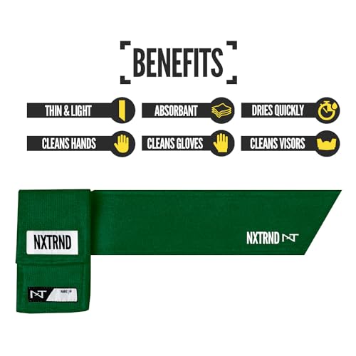 Nxtrnd Streamer Football Towel, Thin Sports Towel, Dries Hands & Football Accessories (Dark Green) - color: Dark Green