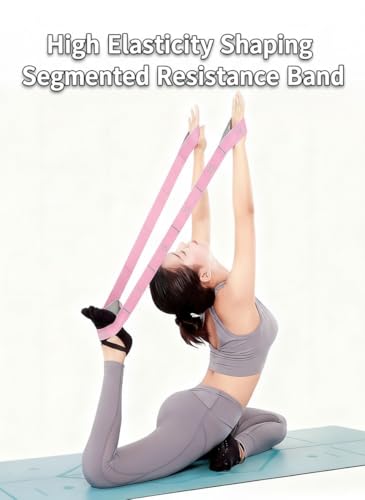 Professional 11-Loop Stretching Strap (135cm/4cm) & Leg Stretcher Band - Perfect Length Stretch Strap with Loops for Yoga, Physical Therapy, Pilates & Home Flexibility Training - Durable Non-Elastic Exercise Band