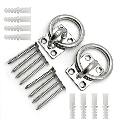 Ceiling Hooks Ceiling Wall Mount Hook Heavy Duty 1000LB Dog Anchor Pad Eye Plate 304 Stainless Steel for Yoga Swings Hammocks Training Straps Punching Bags Hanging - size: Ceiling Hook - 8MM