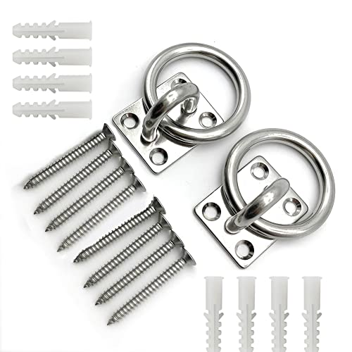 Ceiling Hooks Ceiling Wall Mount Hook Heavy Duty 1000LB Dog Anchor Pad Eye Plate 304 Stainless Steel for Yoga Swings Hammocks Training Straps Punching Bags Hanging - size: Ceiling Hook - 8MM