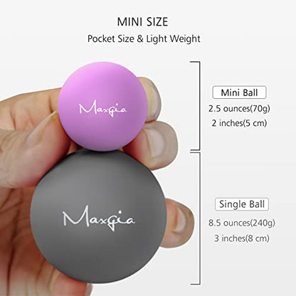 2" Mini Massage Ball, 5 Speeds Vibrating Massage Roller Ball for Palm, Hand, Foot, Leg, Neck, Back, Trigger Point Muscle Therapy Ball for Myofascial Release, Plantar Fasciitis Relief, Gray - color: Gray