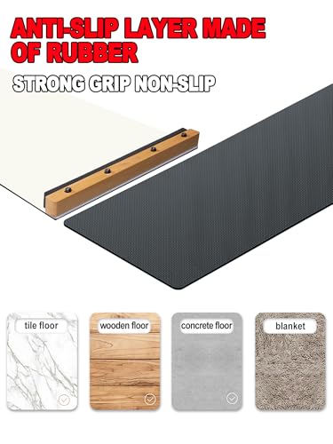 Professional Slide Board (78“ x 20”) for Exercise at Home, Lateral Slide Training Equipment with Bumpers, Hockey Training Equipment for Low-Impact, Home Gym Workout Equipment
