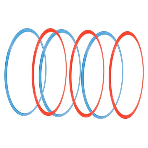 6PCS Agility Training Rings Football Soccer Equipment for Speed and Footwork Drills Material for Soccer Football Basketball Use Random Color