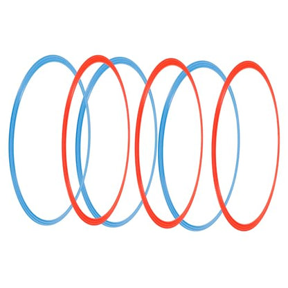 6PCS Agility Training Rings Football Soccer Equipment for Speed and Footwork Drills Material for Soccer Football Basketball Use Random Color