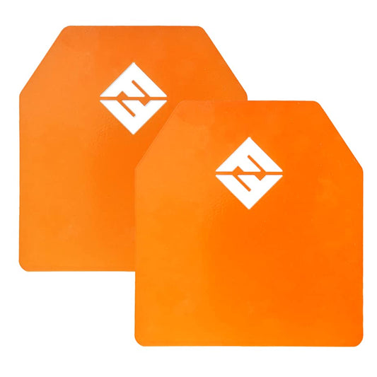 F&F STEEL Adjustable Weighted Vest & Plates - Strength, Edurance, Running, Hiking, Rucking, Fitness WODs - color: Orange Plates - 3.75lb