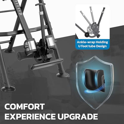 YOLEO Gravity Inversion Table for Back Pain Relief 2026 New Inversion Table w/Lumbar Support Easy to Assemble Back Stretcher Machine 300 lbs