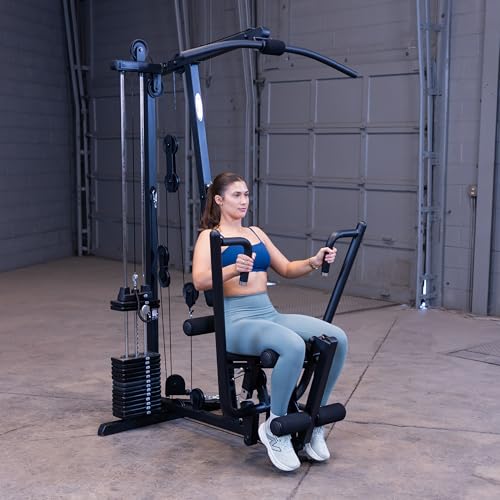Body-Solid Powerline Adjustable Power Rack - 18-Level Strength Training Heavy-Duty Steel Frame with Safety Rods and Chin-Up Bar for Home Gym, Silver - color: Black, size: 55" x 47" x 83"