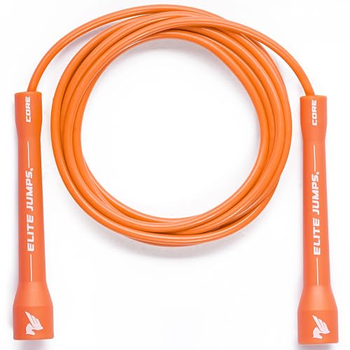 Elite Jumps Core 5mm, PVC Adjustable Skipping Rope - color: Blaze Orange