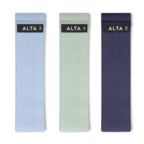 ALTA Booty Bands for Women - Premium Non-Slip Fabric Resistance Bands for Working Out - Cloth Resistance Bands for Legs, Fabric Exercise Bands, Leg Bands for Working Out Women, Looped Hip Bands Set