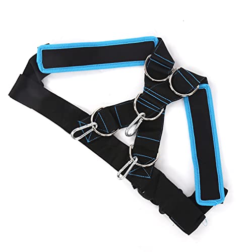 Weight Bearing Shoulder Strap Sled Harness Vest with Resistance Bands for Enhanced Training, & Blue - color: Black Blue