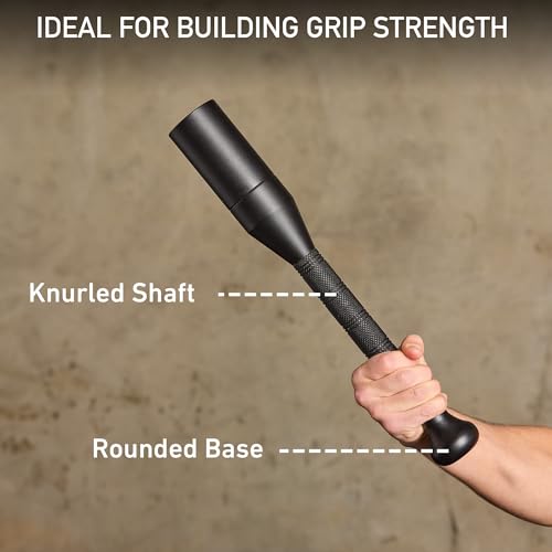 Steel Mace Bell for Training – 17 LB Total 6-Piece Steel Clubs Set – Mild Steel Construction with Black Powder Coating – Full Body Workout, Grip & Forearm Strength, Shoulder Mobility – Home Gym Fitness Tool - size: 9 lbs