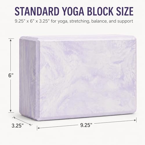 Yoga Block – High-Density Foam Exercise Block for Yoga, Pilates, Stretching & Meditation – Non-Slip, Lightweight & Durable by Lunai