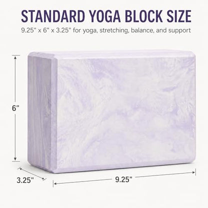 Yoga Block – High-Density Foam Exercise Block for Yoga, Pilates, Stretching & Meditation – Non-Slip, Lightweight & Durable by Lunai