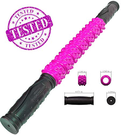 Leg Roller Massager | Massage Roller for Lymphatic Drainage - Pink Elite Hard,17"