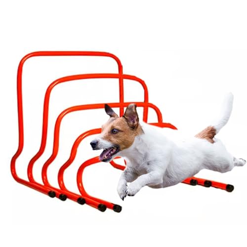 5 Pack Dog Training Hurdles, 6in/ 9in/ 12in/ 20in Different Height Sports Hurdle for Track & Field, Football, Mini Agility Athletic Trainer Set(50cm(20)