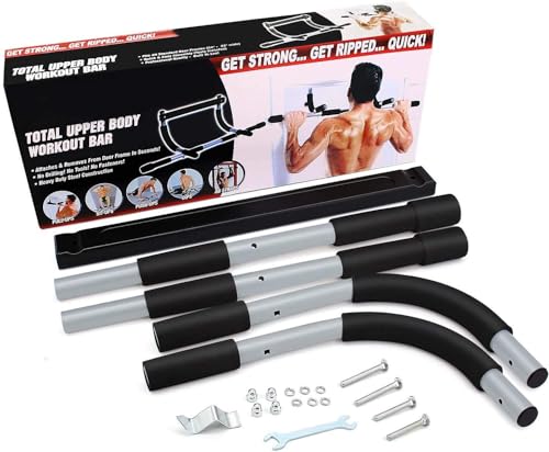 Upgrade Pull Up Bar for Doorway - Max Capacity 330 lbs, Portable Upper Body Workout Bar for Strength Training