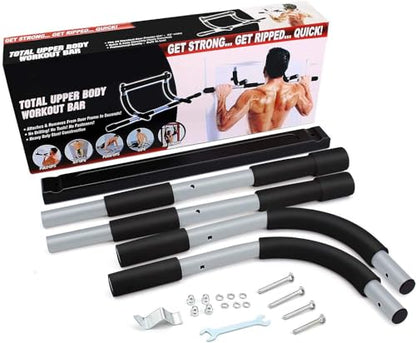 Upgrade Pull Up Bar for Doorway - Max Capacity 330 lbs, Portable Upper Body Workout Bar for Strength Training