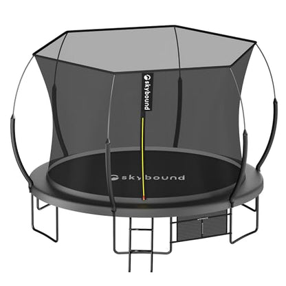 SkyBound 14 FT 12 FT 10FT 8FT 6FT Springless Trampoline for Kids and Adults - Recreational Trampolines with AntiRust Coating - Bungee Cords Outdoor Trampoline for Kids - No-Gap Design Zipper System