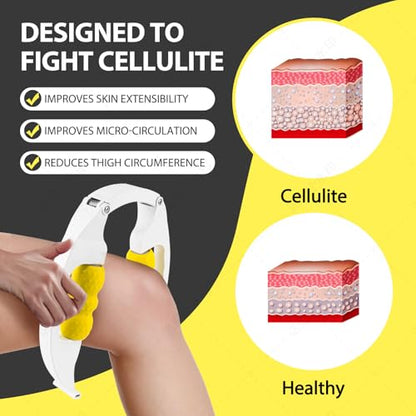 Massager Roller for Cellulite and Lymphatic Drainage,Deep Tissue Foam Roller Massage for Legs,Hands,Thighs,Calves,Muscle Pain Relief,Anti-Cellulite Massage Tool,Body Sculpting,Improves Circulation