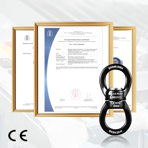 35kN Swing Swivel, CE Certified 360°Rotational Device, Silent Hanging Accessory for Tree Swing, Aerial Dance