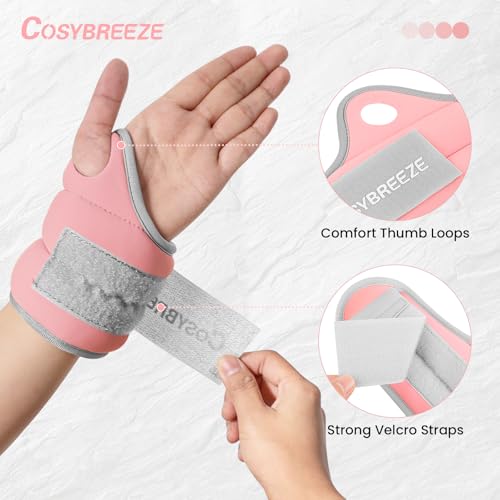 Wrist Weights with Thumb Loops Lock for Women Men Kids 2 3 4 5 6 LBS Set Hand Weights Ankle Weights Weighted Gloves for Running Walking Physical Therapy Yoga Gym Home Workout Strength Training