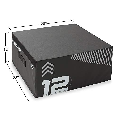 Philosophy Gym Soft Foam Plyo Box, Stackable Plyometric Jump Box for Home Gym, HIIT, Jumps, Step-Ups, Agility and Strength Training