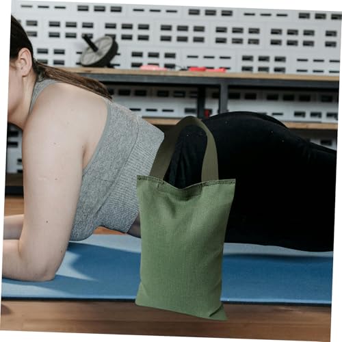 Happyyami 2kg Fillable Sandbags with Handle for Yoga and Fitness Empty Weight Training Bags for Dance and Exercise Canvas Construction