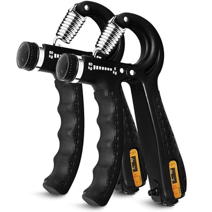 Hand Grip Strengthener Trainer with Adjustable Resistance 10-130lbs (4.5-59kg), Forearm Hand Grip Strength Exerciser for Muscle Building, Injury Recovery, and Therapy Stress Relief
