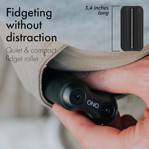ONO Roller - Handheld Fidget Toy for Adults | Help Relieve Stress, Anxiety, Tension | Promotes Focus, Clarity | Compact, Portable Design (Black, Full Size - ABS Plastic) (Pack of 2) - size: Full Size (Pack of 2), style: ABS Plastic - Black