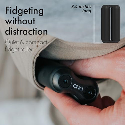 ONO Roller - Handheld Fidget Toy for Adults | Help Relieve Stress, Anxiety, Tension | Promotes Focus, Clarity | Compact, Portable Design (Black, Full Size - ABS Plastic) (Pack of 2) - size: Full Size (Pack of 2), style: ABS Plastic - Black