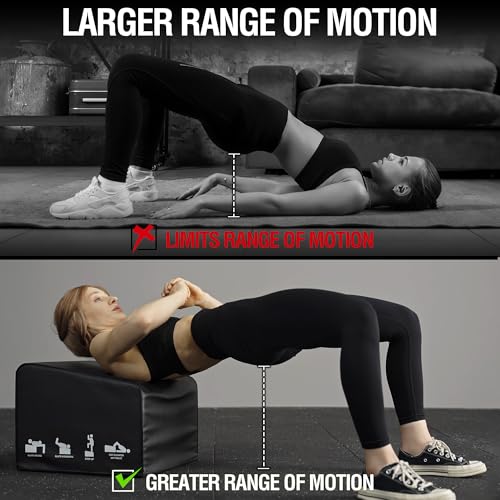 Mikolo Hip Thrust Bench, Hip Thrust Machine at Home for Glute Bridge, Multi-Functional Hip Thrust Box with Non-Slip, Glute Workout Equipment, 700LB Load Capacity, Core & Ab Strength Training - size: Medium