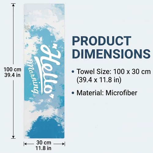 Breathable Quick Dry Gym Towel, Microfiber Workout Towels, Super Absorbent Fast Drying Sweat Towels for Men and Women, for Gym, Yoga, Running and Outdoor,12 x 40 Inches, Blue