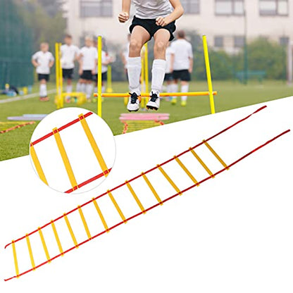 7M 14 Rung Agility Speed Training Ladder, Football Soccer Fitness Ladder, High - Density Braided Agility Ladder with Storage Bag for Athletes and Coaches