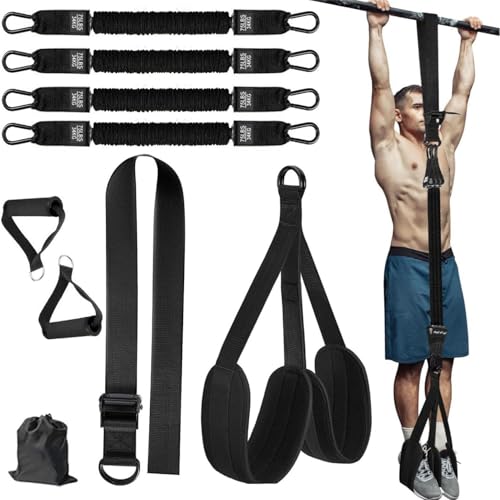 Pull Up Assistance Bands, Heavy Duty Adjustable Resistance Bands for Pull Up Bar WorkoutStrength Training Bands for Home Gym, Calisthenics, Body Stretching & Pull-Up Bar - color: Black