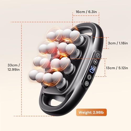 16-Head Massage Gun Set, Massage Gun Deep Tissue Neck Massager with 16 Heads, for Deep Tissue, Back, Shoulders, Legs, Pain Relief (Gray 16 Heads)