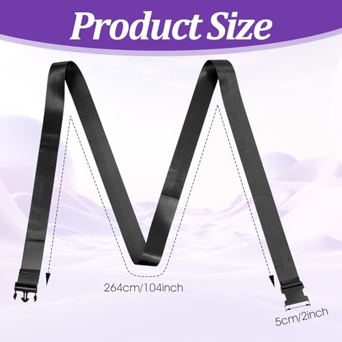 Physical Therapy Strap, Extremity Mobilization Belt, Manual Traction Strap, Adjustable Stretch Straps for Stretching Yoga Leg Shoulder Exercise (Black)