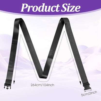 Physical Therapy Strap, Extremity Mobilization Belt, Manual Traction Strap, Adjustable Stretch Straps for Stretching Yoga Leg Shoulder Exercise (Black)