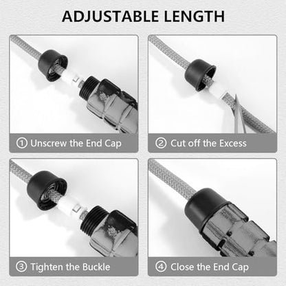 Weighted Jump Rope Nylon Adjustable - Tangle-Free Jump Rope for Women, Men, Kids, and Adults with Foam Handle, Rapid Speed with Ball Bearings, 360° Rotation Jumprope for Exercise, Fitness and Training - color: Gray