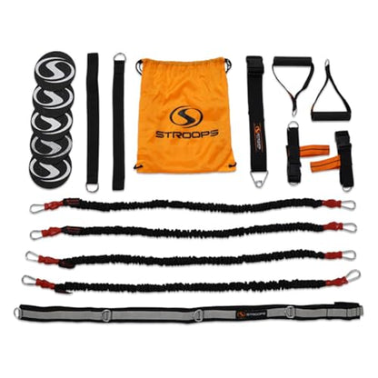 Stroops VITL Slastix Resistance Bands Set, All-in-One Full Body Workout Kit - color: Black, size: Full Kit