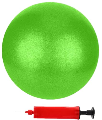 Mini Pilates Exercise Yoga Ball, 6 Inch Small Inflatable Exercise Yoga Ball,Core Training and Physical Therapy Equipment, with Pump - color: Green, size: 6 inch