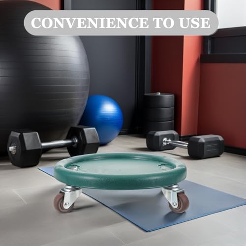 Ab Roller Wheel and Balance Rotating Disc for Core Training, Multi-function Silent Abdominal Exercise Equipment with Four Wheels, Green Abs Workout Sliders for Home Fitness