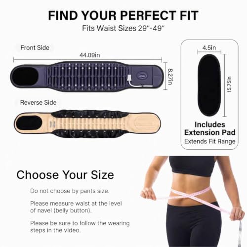 Decompression Belt, Inflated Back Brace for Lower Back Pain | Blue