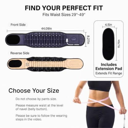 Decompression Belt, Inflated Back Brace for Lower Back Pain | Blue
