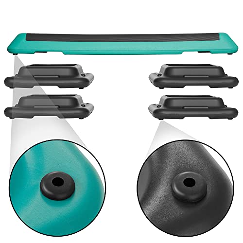 Philosophy Gym Aerobic Exercise Adjustable Step Platform, Health Club Size, with 4 Risers Included
