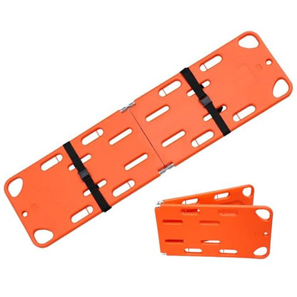 Foldable Backboard Spine Stretcher, Lightweight PE Spine Board Stretcher With Strap For EMT, Ambulance & Rescue Patient Transport