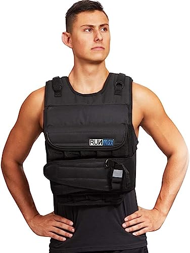 RUNmax 20LBS - 150LBS Adjustable Weighted Vest Wtih Shoulder Pads Option for Men and Women - size: 150 lbs WITHOUT SHOULDER PADS