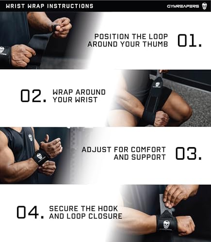 Gymreapers Weightlifting Wrist Wraps (IPF Approved) Professional Quality Wrist Support with Heavy Duty Thumb Loop - Best Wrap for Powerlifting Competition, Strength Training, Bodybuilding - color: Desert Sand
