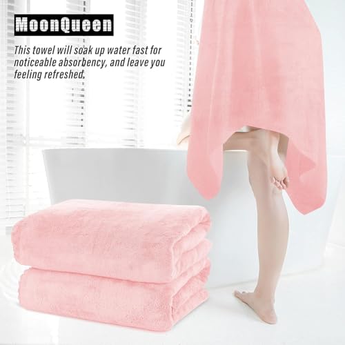 Microfiber Bath Towel 35x70in - Ultra Soft Quick Dry, Lightweight for Gym, Spa, Travel | Hotel Grade & Multi-Use| Single Pack - color: Pink, size: 35*70 Inches