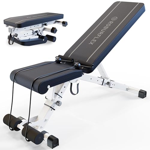 Adjustable/Foldable Workout Exercise Bench for Home Gym, Weightlifting and Strength Training - 6x4x2 Positions- 700 Pounds Load